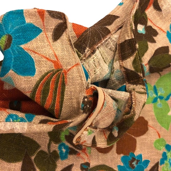 Soft Burlap Floral Midi Skirt - Picture 6 of 11